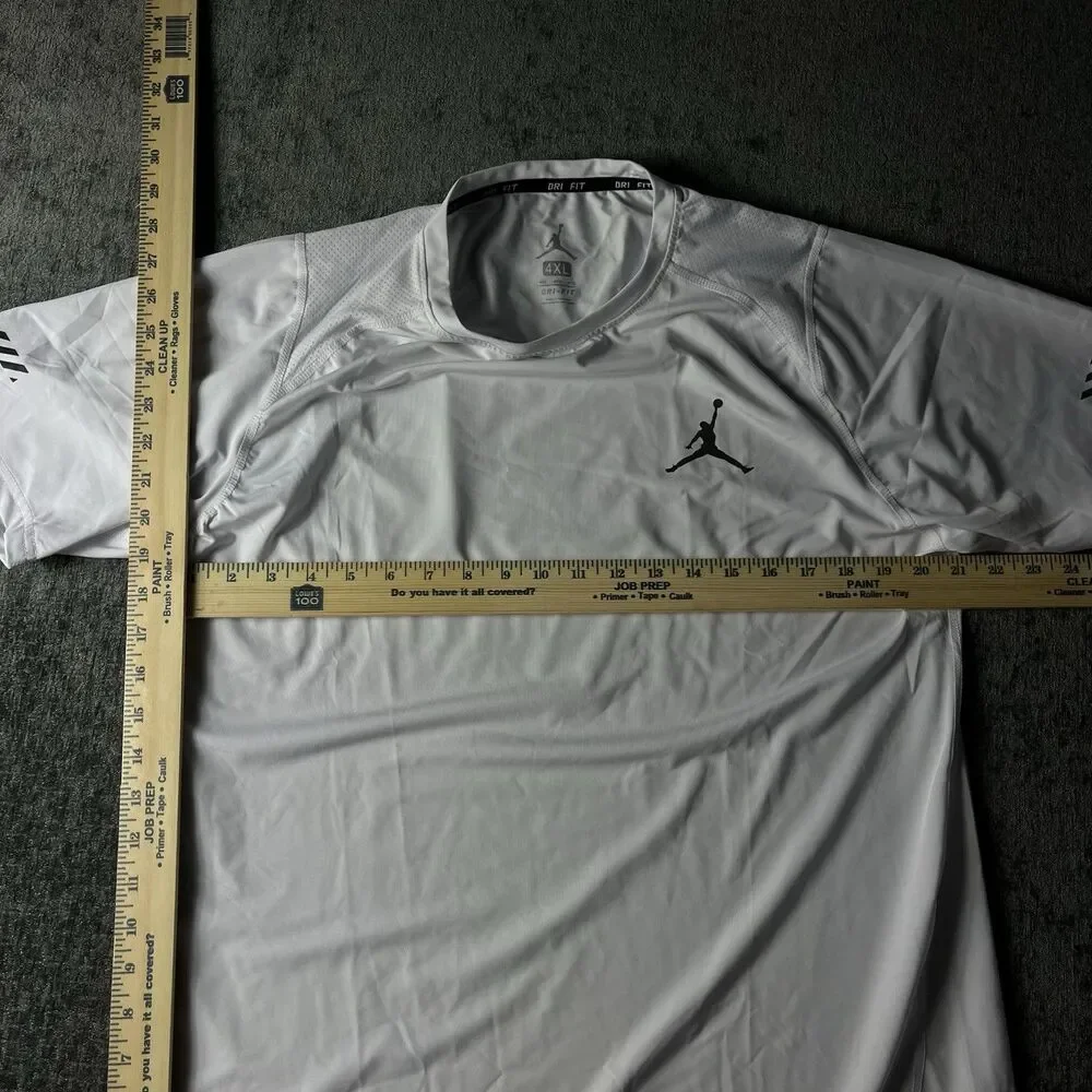 Nike Air Jordan 23 short Sleeve White Shirt Dri Fit 4XL